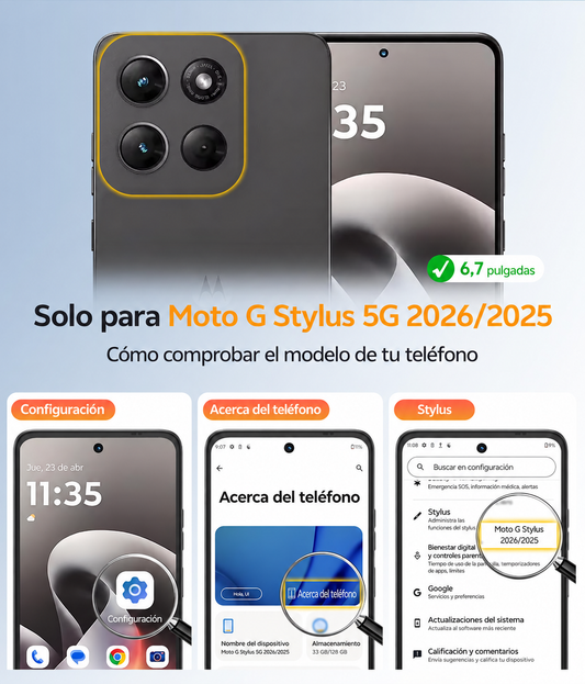 Funda Magnética FNTCASE para Moto G Stylus 5G 2026/2025 con Protector de Pantalla