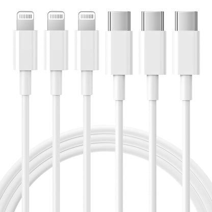 Cable USB-C a Lightning para iPhone – Pack de 3