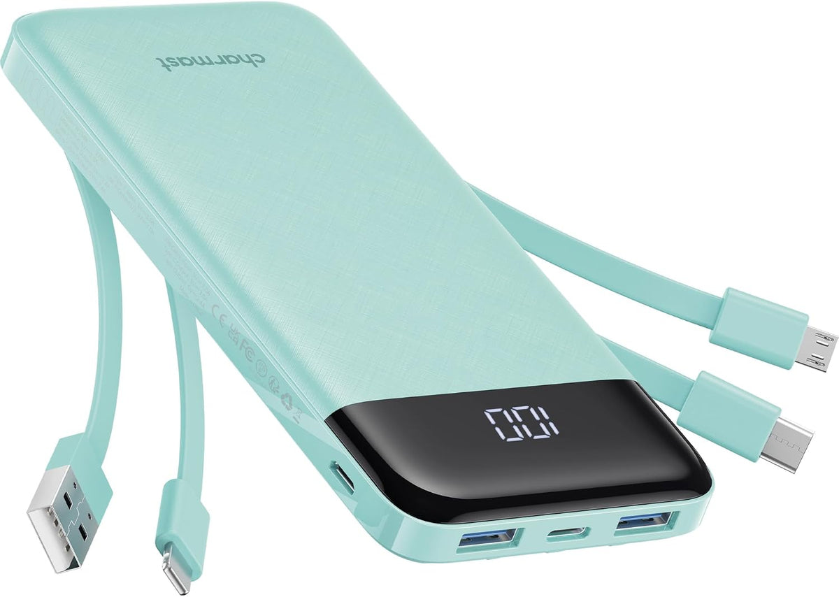 Power Bank Charmast 10.000 mAh con 4 Cables Integrados