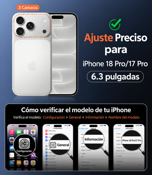 Funda Transparente FNTCASE para iPhone 17 Pro / 18 Pro con MagSafe