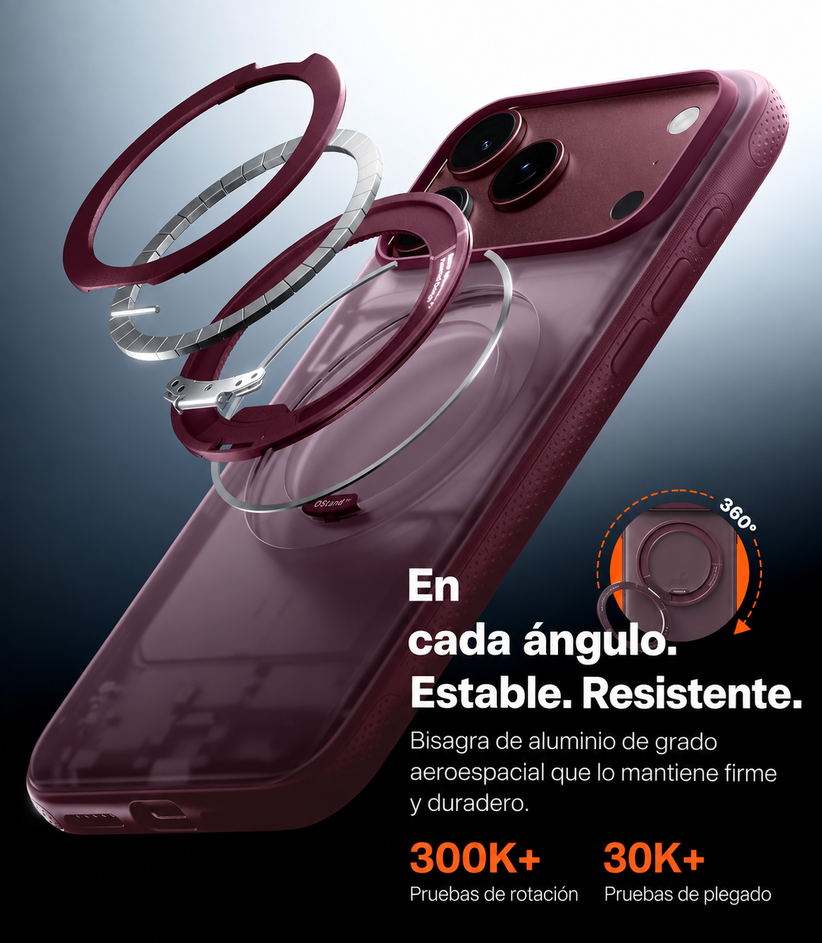 Funda TORRAS O3 Fitness para iPhone 18 Pro Max con Soporte 360°