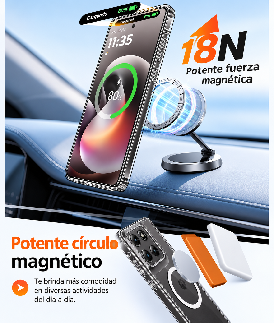 Funda Magnética FNTCASE para Moto G Stylus 5G 2026/2025 con Protector de Pantalla