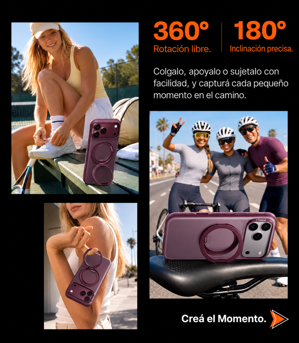 Funda TORRAS O3 Fitness para iPhone 18 Pro Max con Soporte 360°