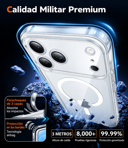 Funda Transparente FNTCASE para iPhone 17 Pro / 18 Pro con MagSafe